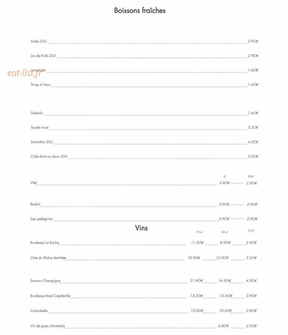 Auberge du Lac — carte page 5