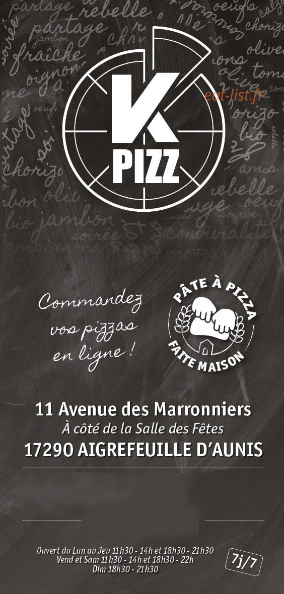 Kpizz — carte page 1