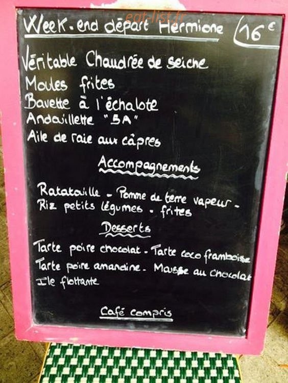 Brasserie des Halles — carte page 2