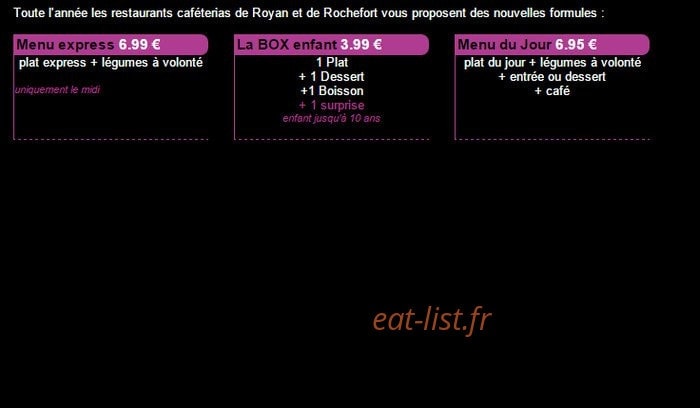 Cafétéria Leclerc — carte page 1