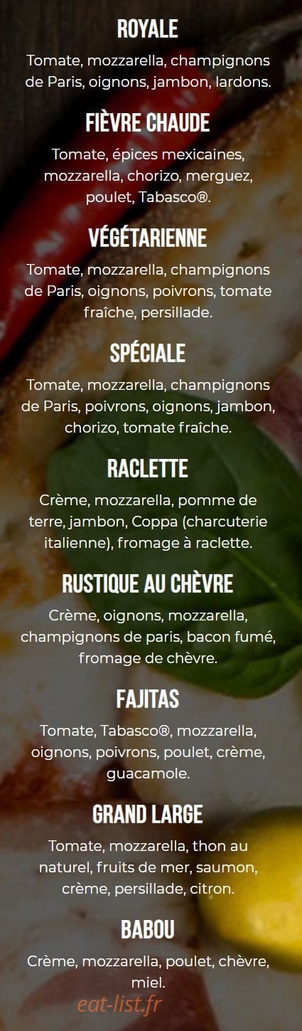 Fabulo Pizz — carte page 3