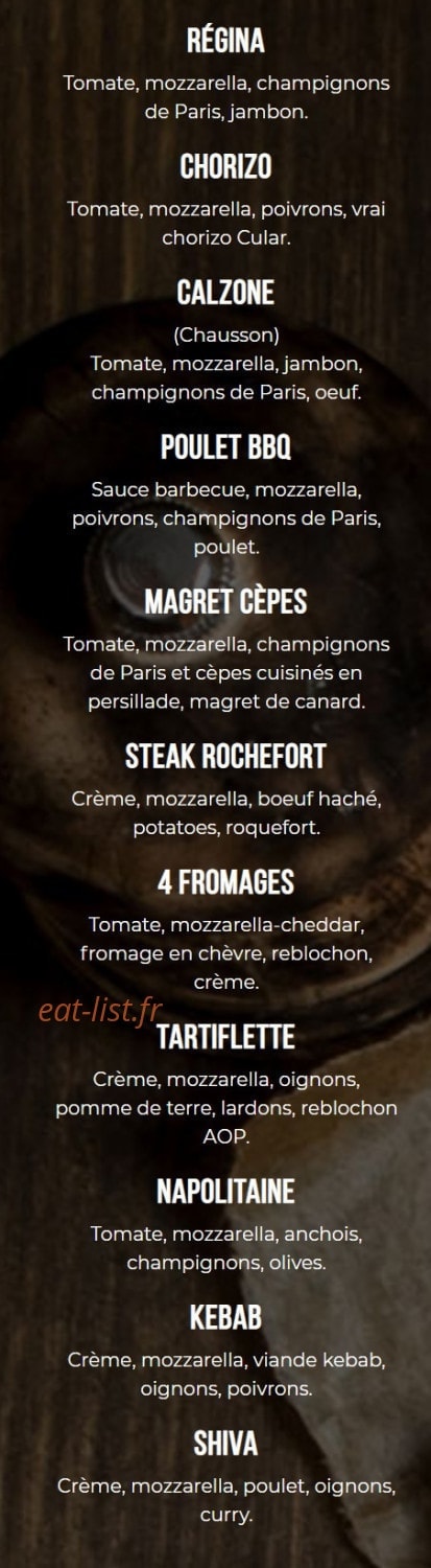 Fabulo Pizz — carte page 1