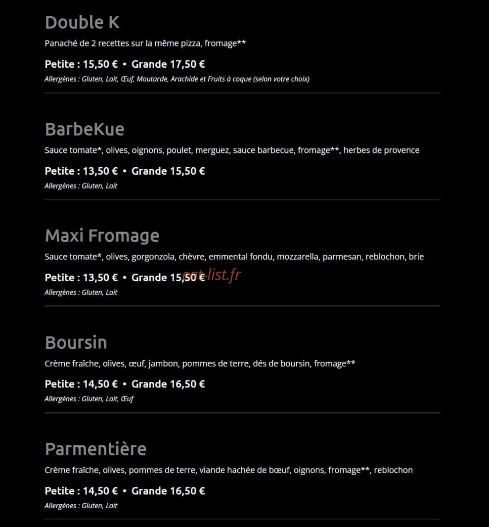 Kpizz — carte page 6