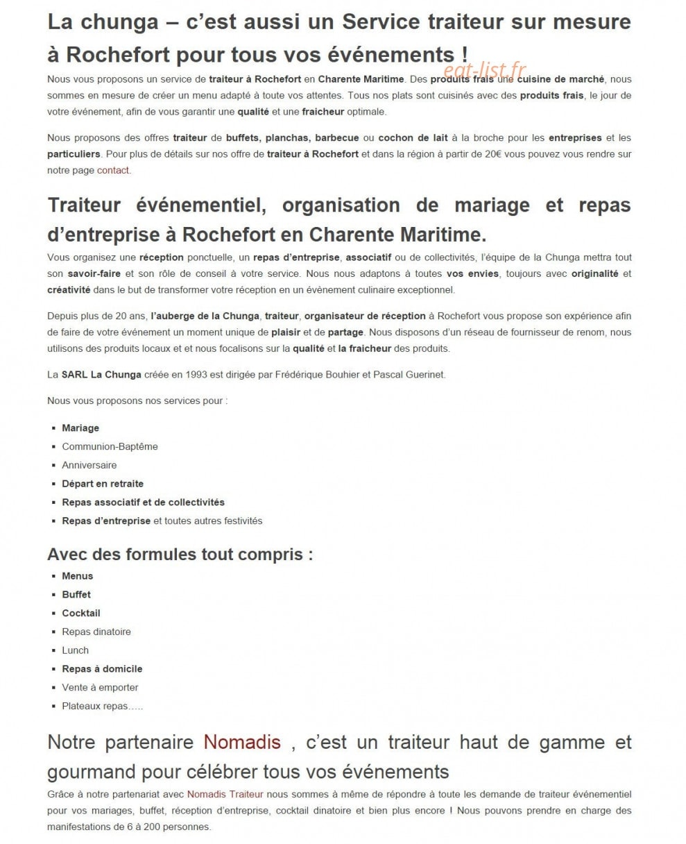 L’auberge de la Chunga — carte page 3