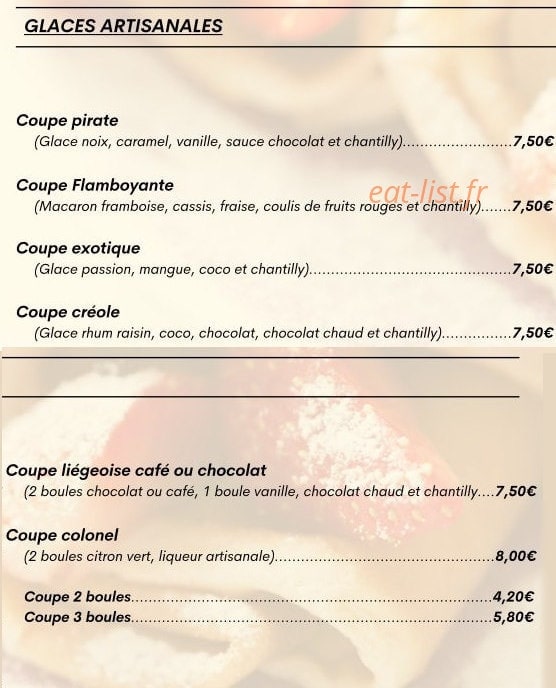 La Maison des Crepes — carte page 3