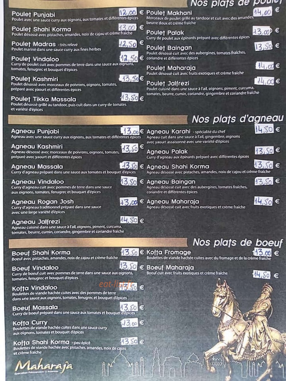 Le Maharaja — carte page 4