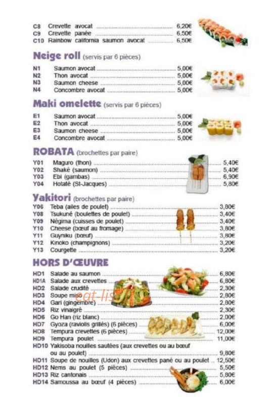 Le Tokyo — carte page 2