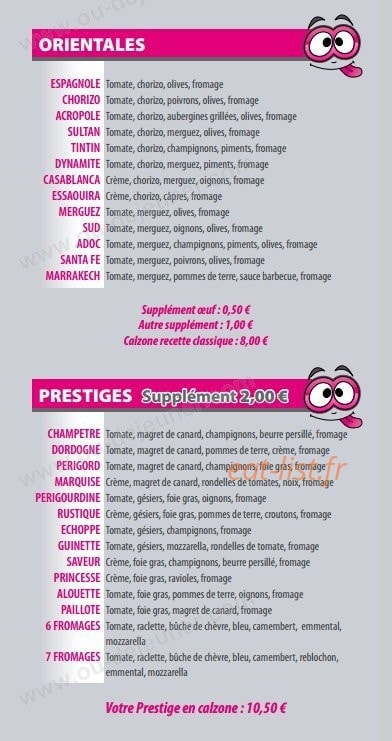 Look pizza — carte page 2