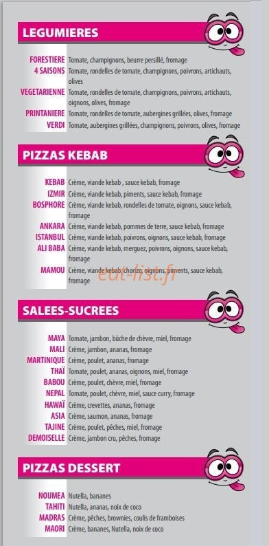 Look pizza — carte page 6