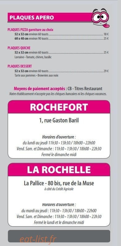 Look pizza — carte page 7