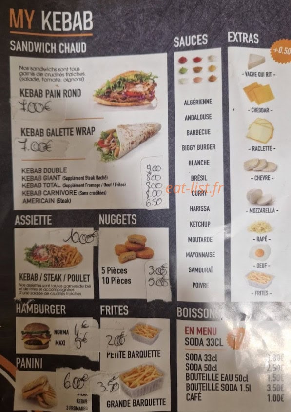 My Tacos My Kebab — carte page 2