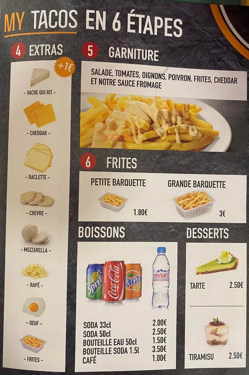 My Tacos My Kebab — carte page 4