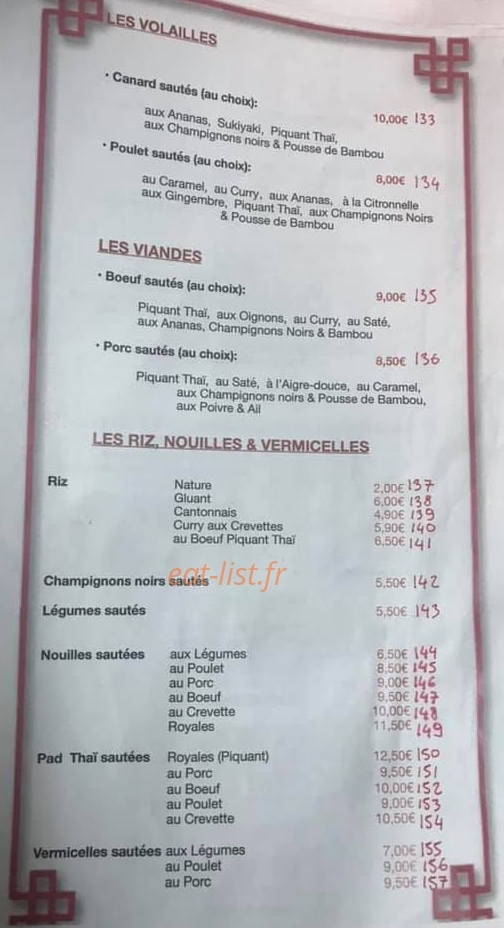 Restaurant Dai Lan — carte page 4