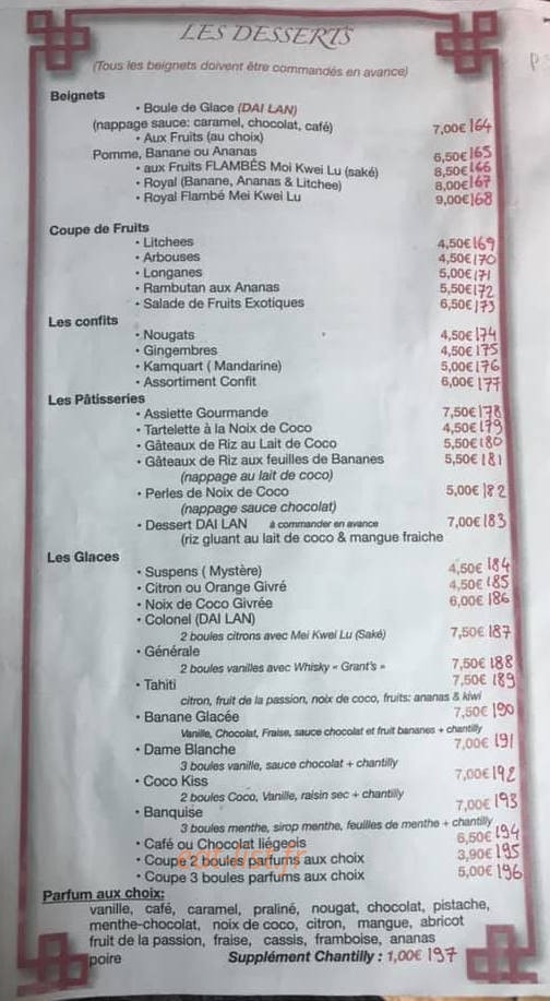 Restaurant Dai Lan — carte page 2