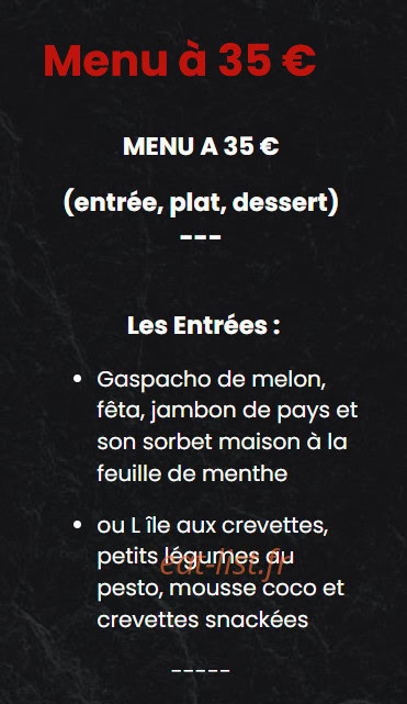 Restaurant L 'Art Doise — carte page 6