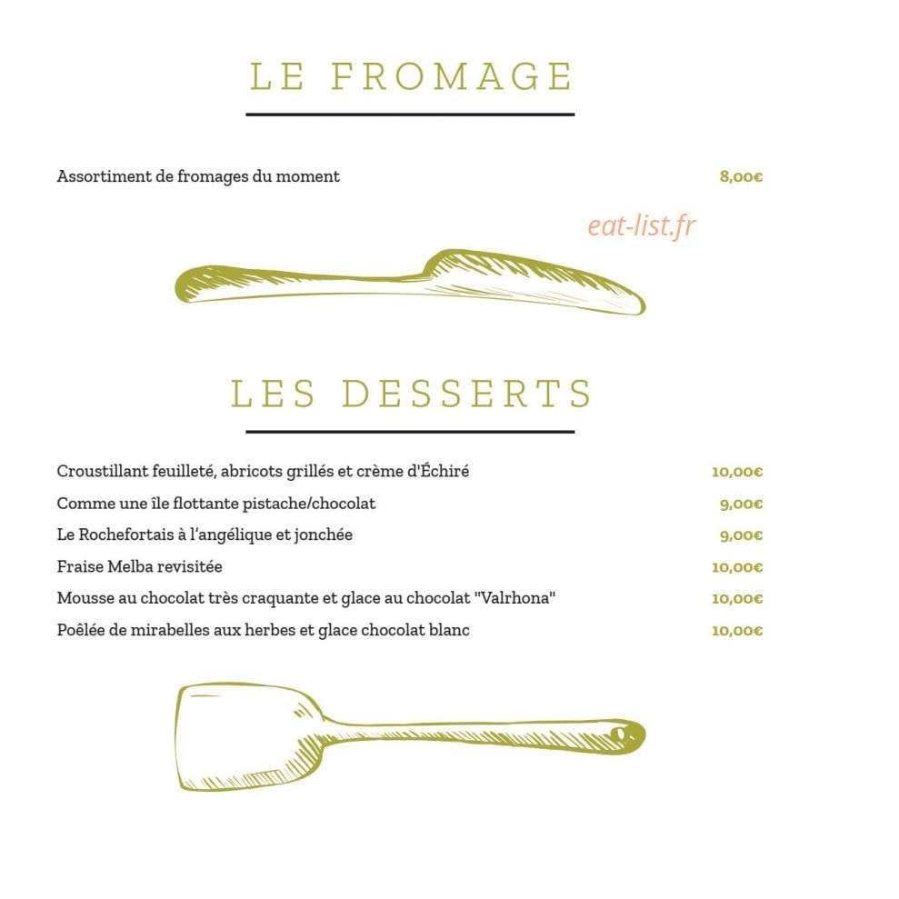Restaurant Vivre(s) — carte page 3