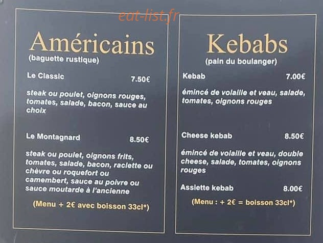 Bec Faim — carte page 1