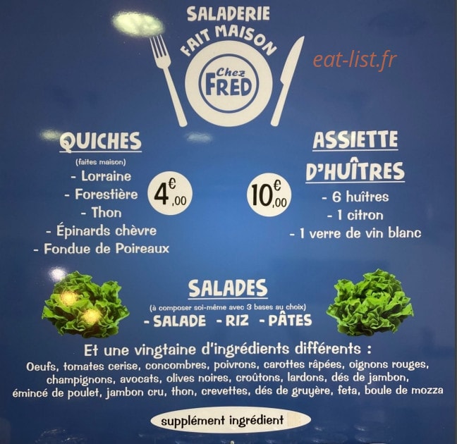 Chez Fred — carte page 1