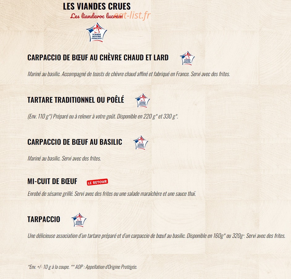 La Boucherie — carte page 4
