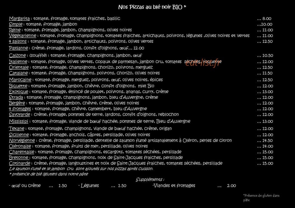 La Strada — carte page 3