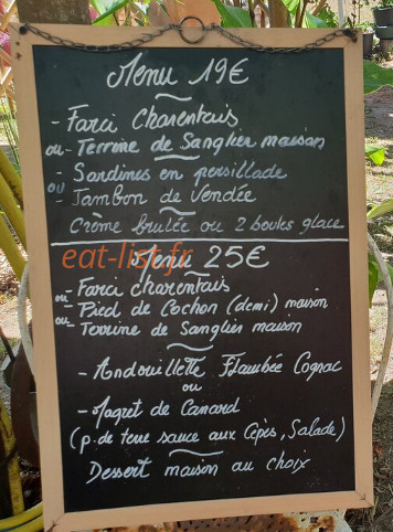 La Conserverie — carte page 1