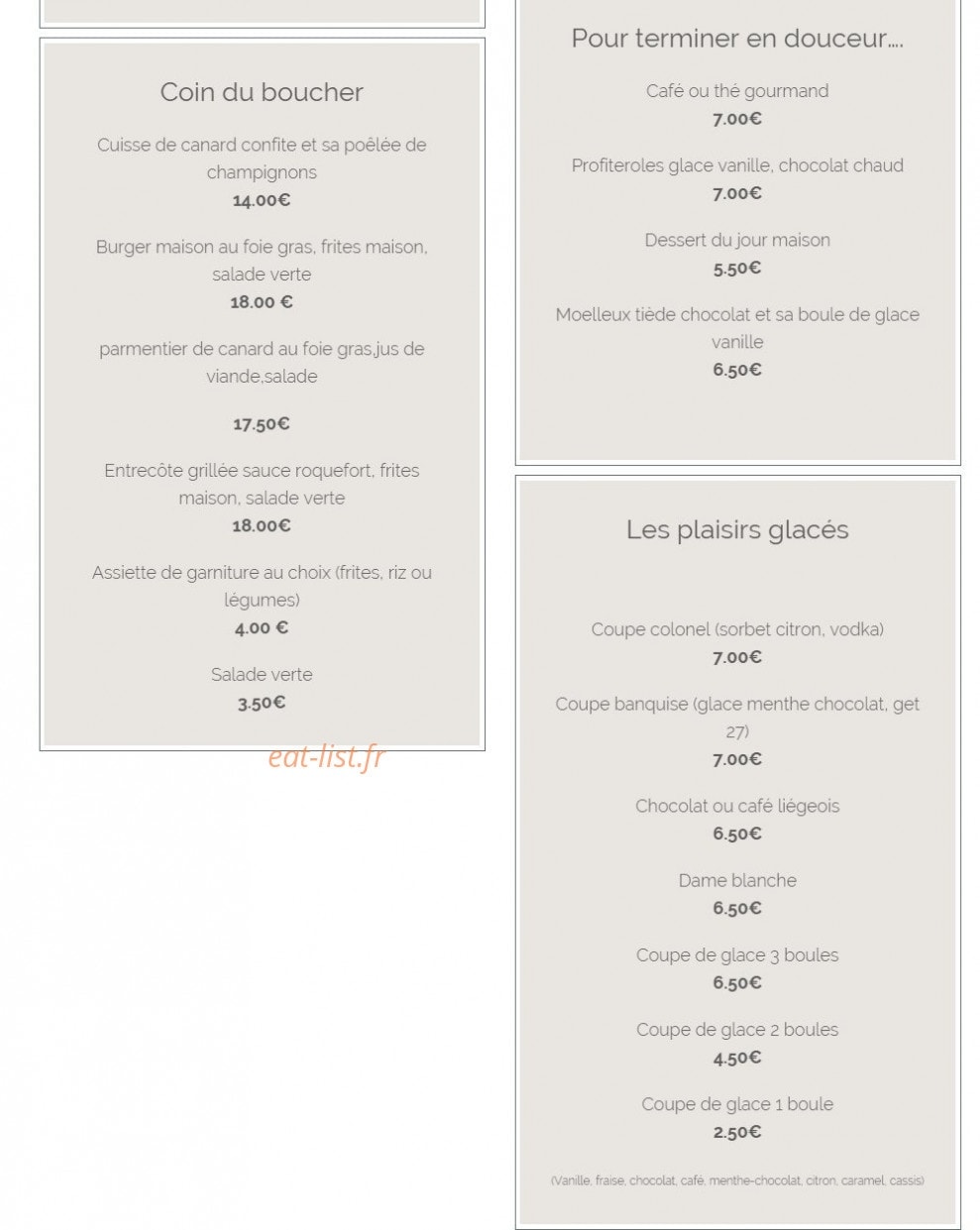 La grillardiére — carte page 3