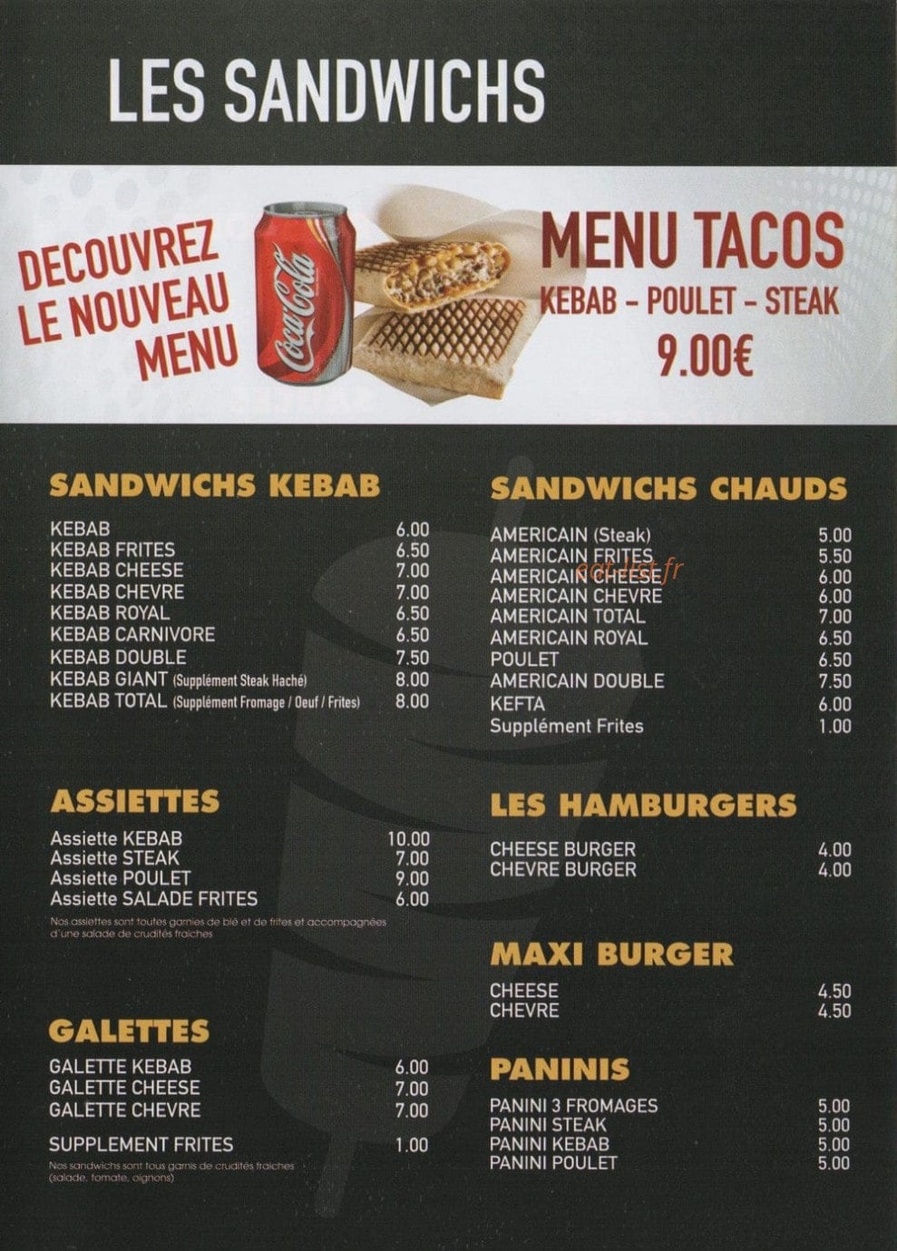 Lux Kebab — carte page 2