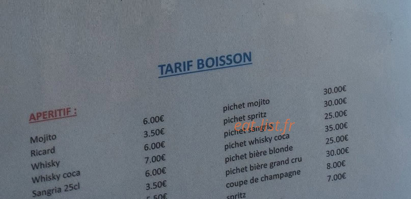 Bistrot du port — carte page 6