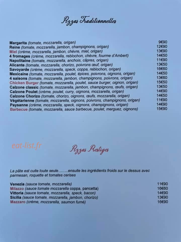 Brasserie du parc — carte page 1