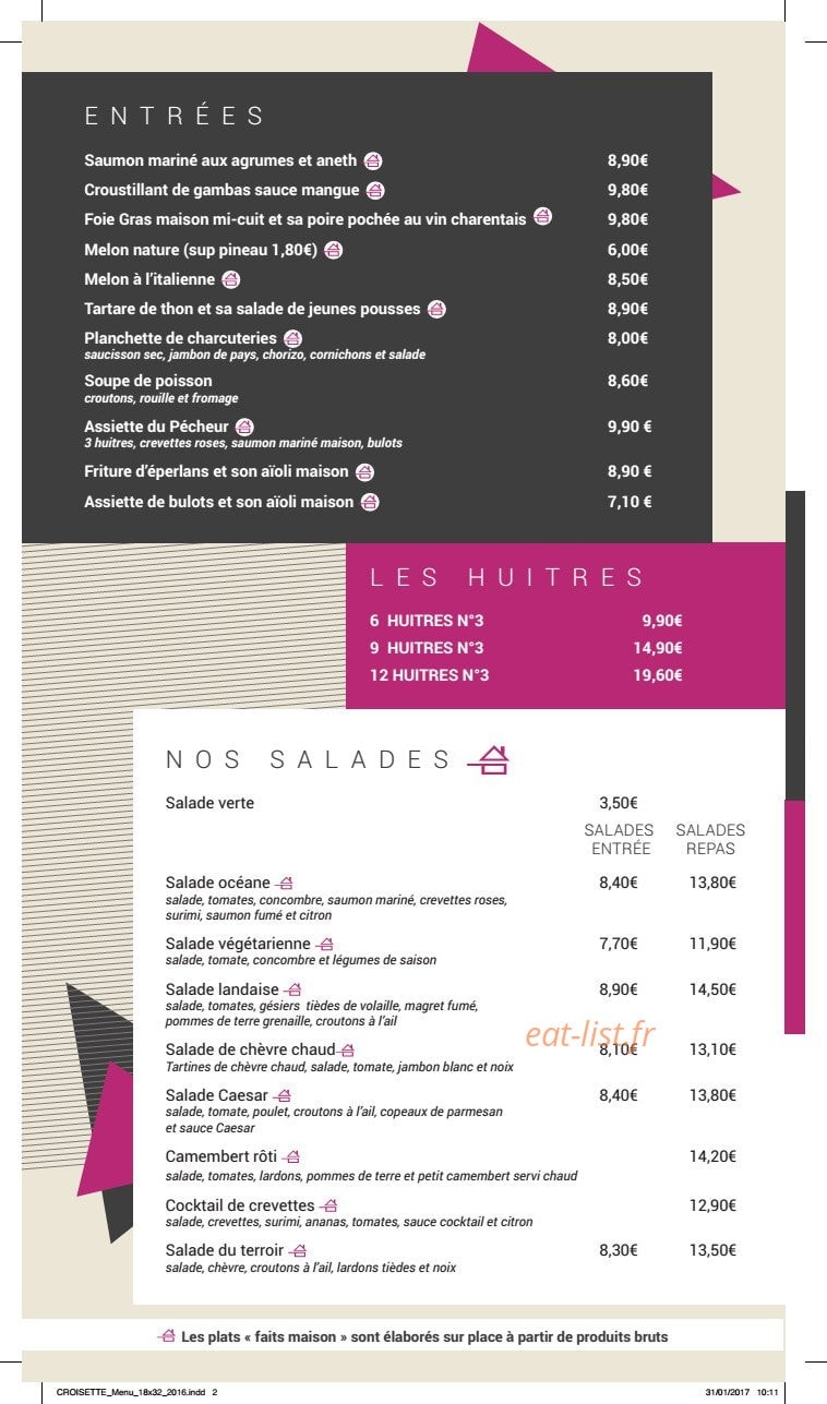 La Croisette — carte page 2