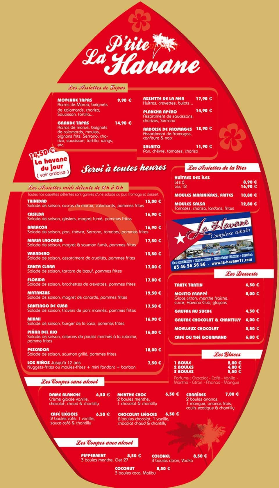 La Petite Havane — carte page 1