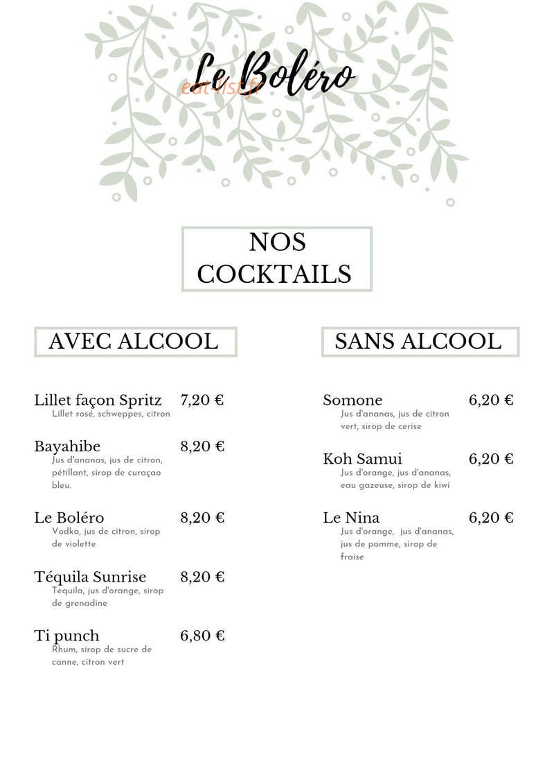 Le Boléro — carte page 5
