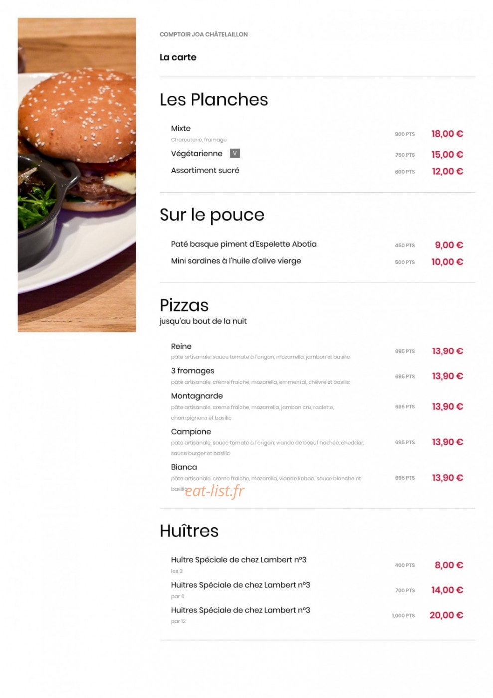 Le Comptoir JOA — carte page 2