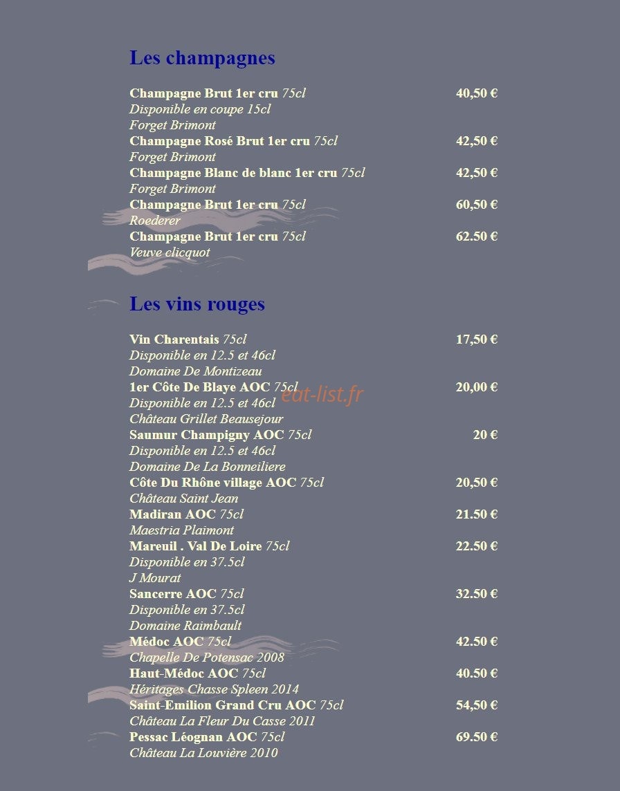 Le Grain de sable — carte page 4