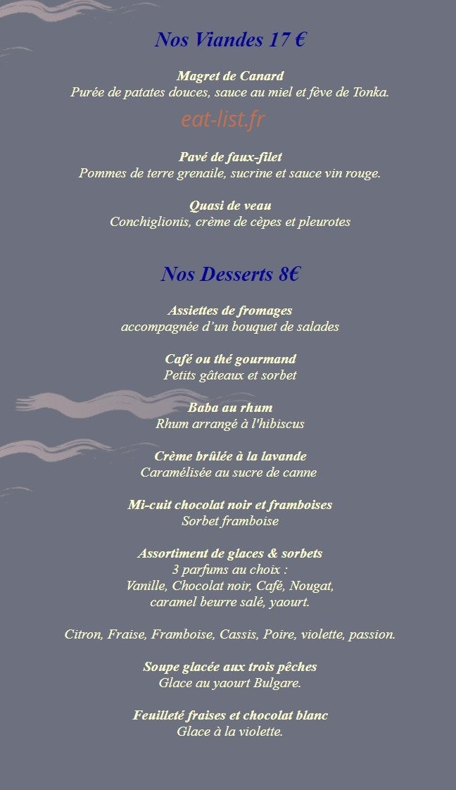 Le Grain de sable — carte page 2