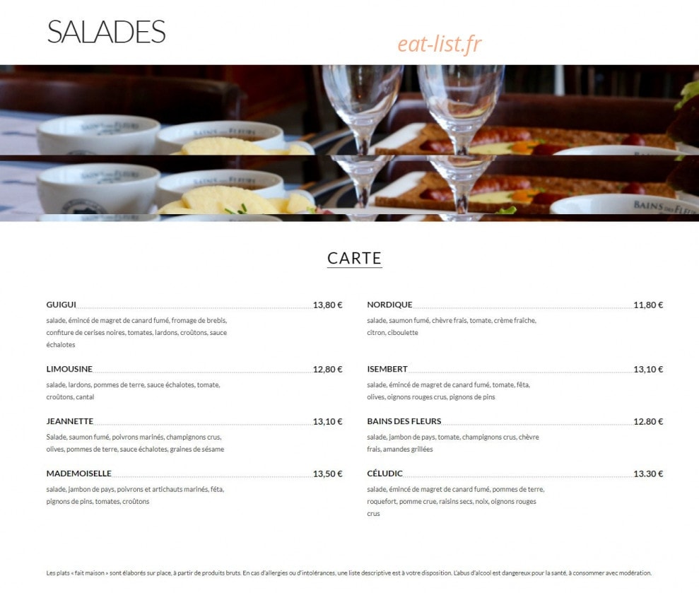 Les Bains des Fleurs — carte page 3