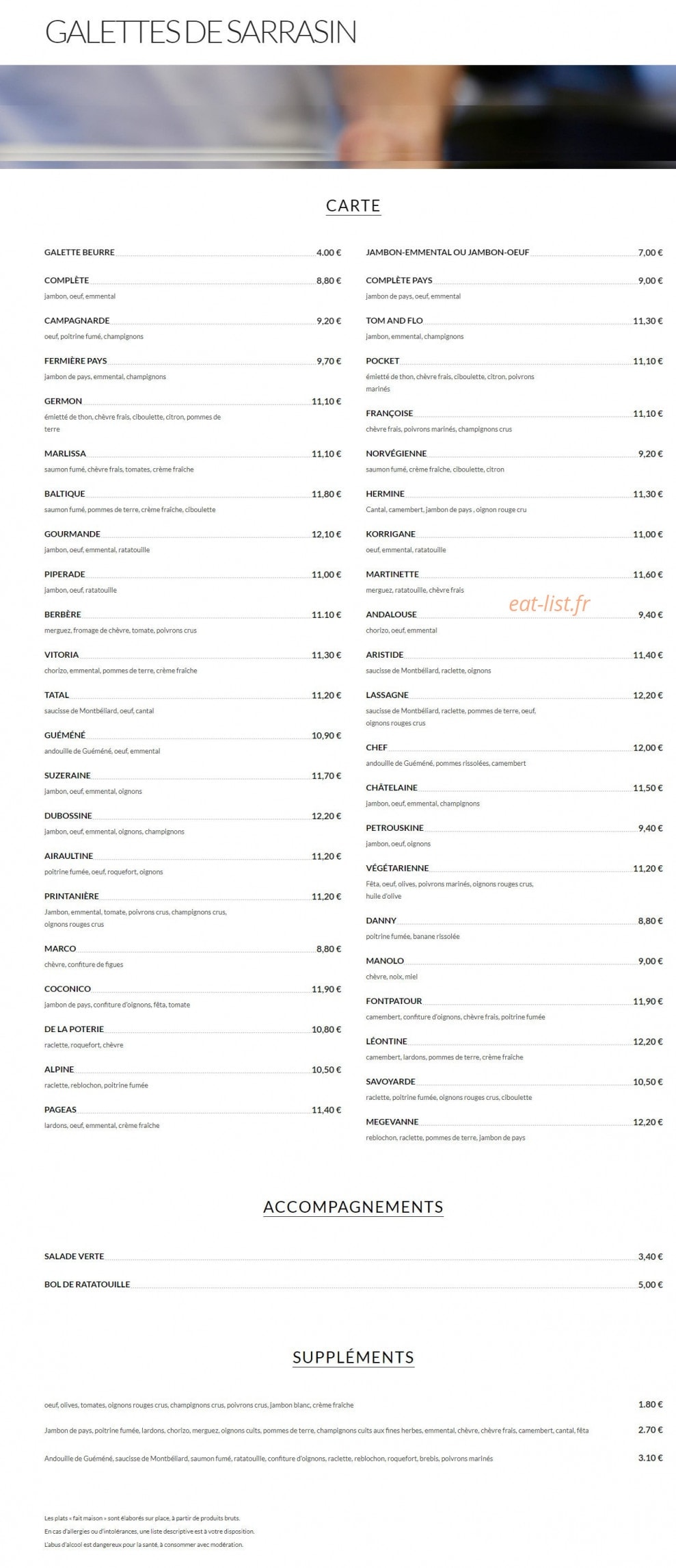 Les Bains des Fleurs — carte page 1