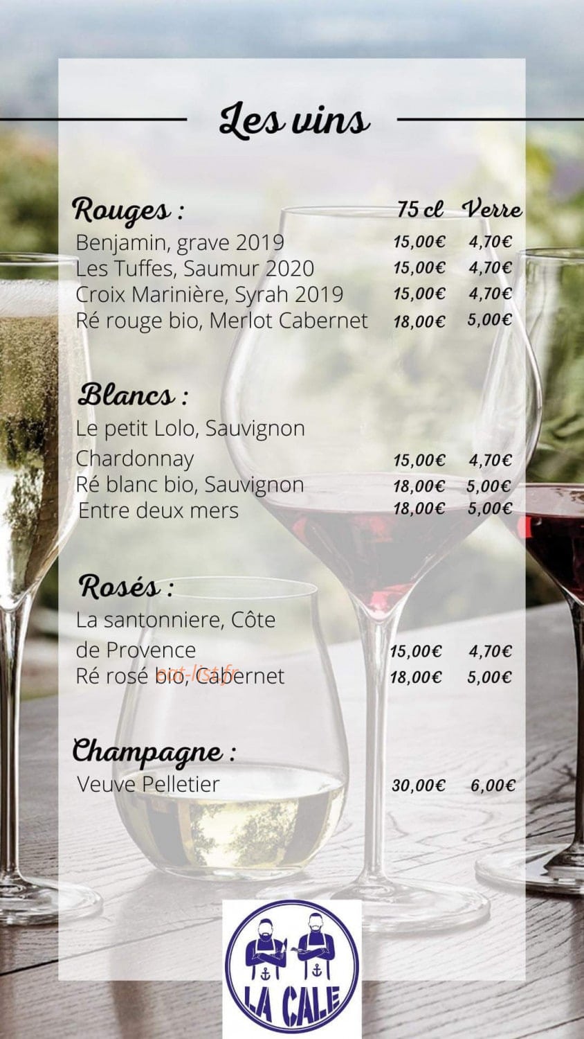 La Cale Fumoir — carte page 5