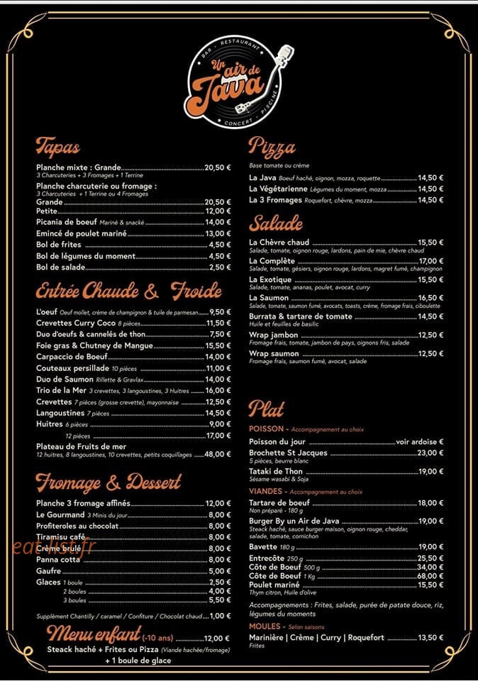 Un air de java — carte page 1