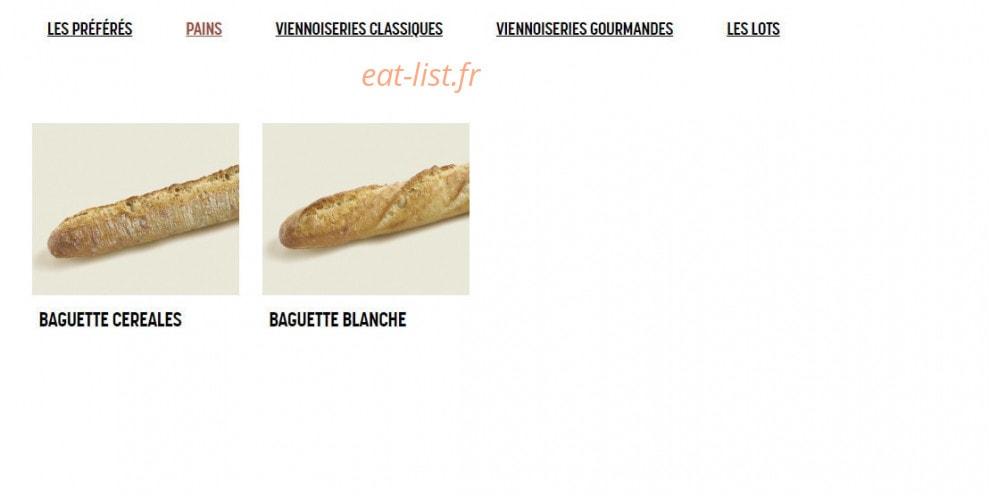 Brioche Dorée — carte page 8