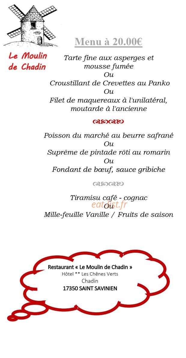 Le moulin de chadin — carte page 1