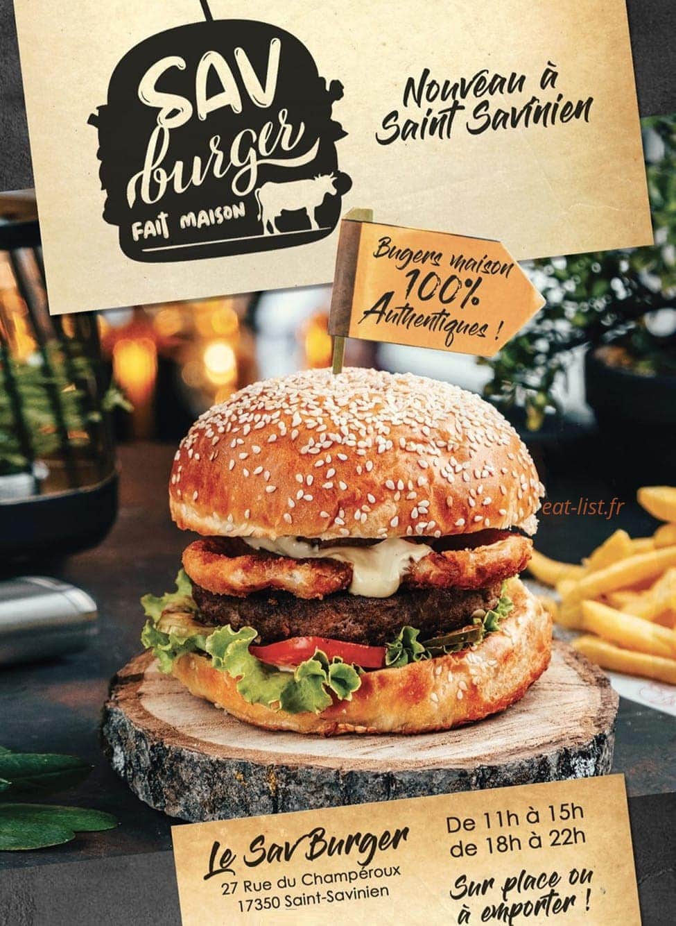 Sav'burger — carte page 1