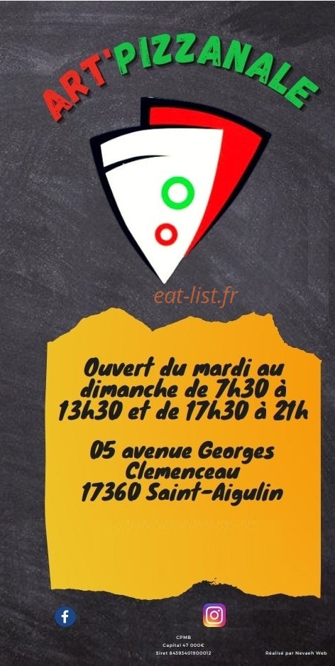 Art'Pizzanale — carte page 1
