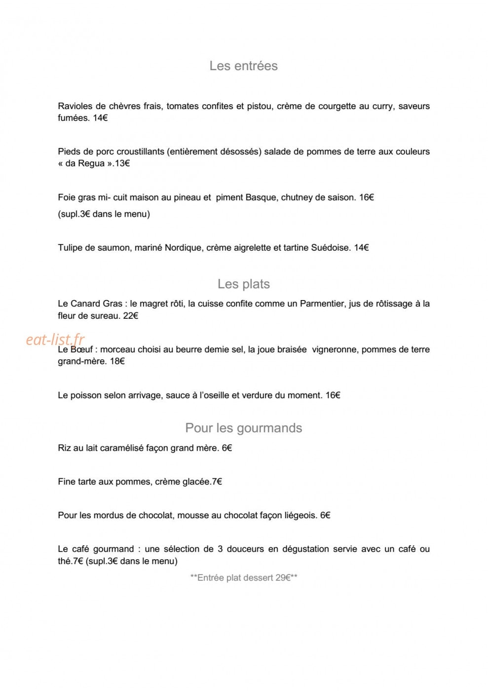 L'art dit vin — carte page 1