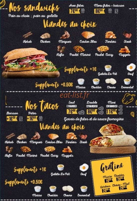 Ô Snack'Y — carte page 2