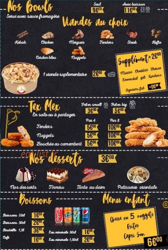 Ô Snack'Y — carte page 4