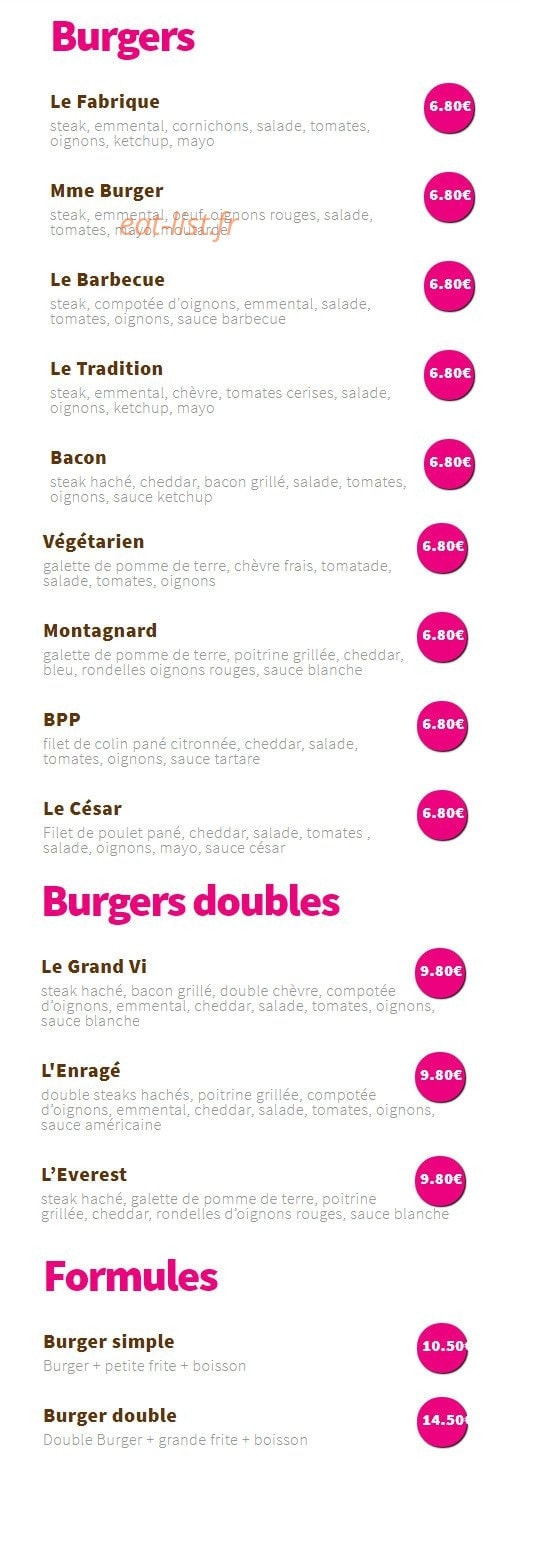 La Fabrique — carte page 1