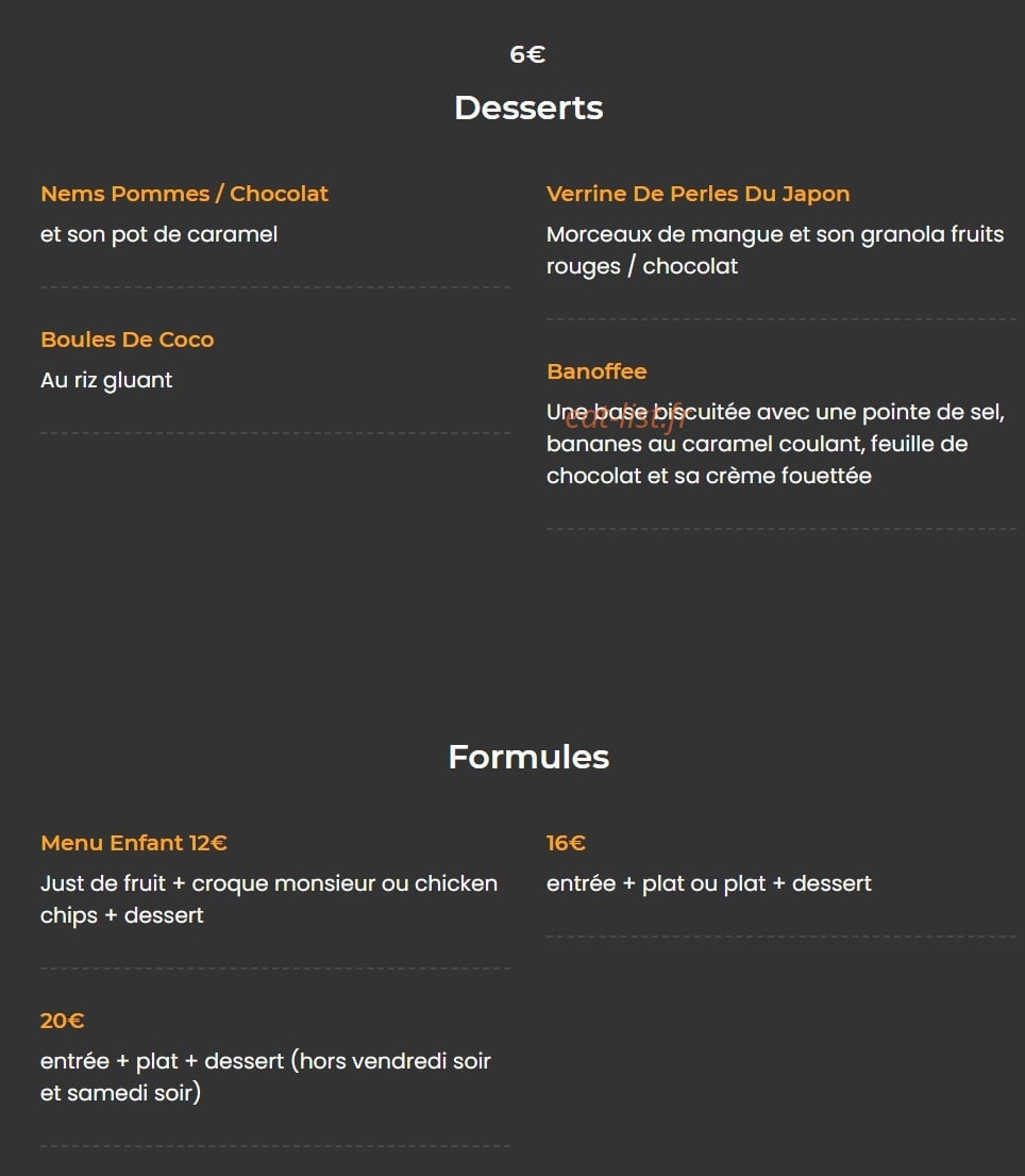 Le Bain Marie — carte page 2
