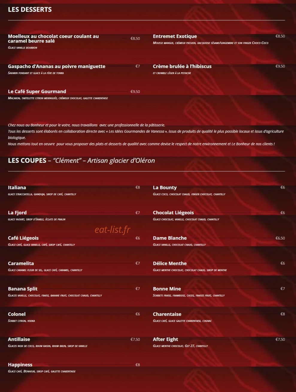 Le Bonheur — carte page 3