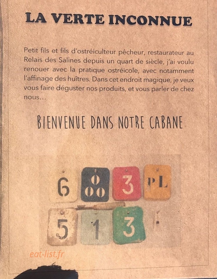 Carte et menu La Verte Inconnue Saint Trojan les Bains